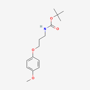 molecular formula C15H23NO4 B13677173 N-Boc-3-(4-methoxyphenoxy)-1-propanamine 