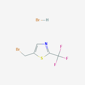 molecular formula C5H4Br2F3NS B13677180 5-(Bromomethyl)-2-(trifluoromethyl)thiazole hydrobromide 