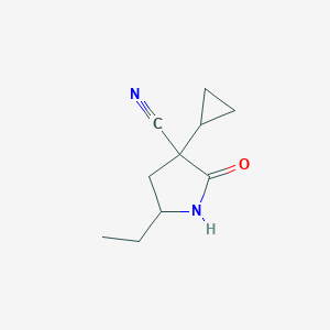 3-Cyclopropyl-5-ethyl-2-oxopyrrolidine-3-carbonitrile