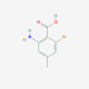 molecular formula C8H8BrNO2 B13677191 2-Amino-6-bromo-4-methylbenzoic acid 