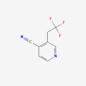 molecular formula C8H5F3N2 B13677207 3-(2,2,2-Trifluoroethyl)isonicotinonitrile 