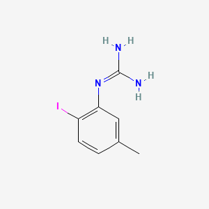 molecular formula C8H10IN3 B13677234 1-(2-Iodo-5-methylphenyl)guanidine 