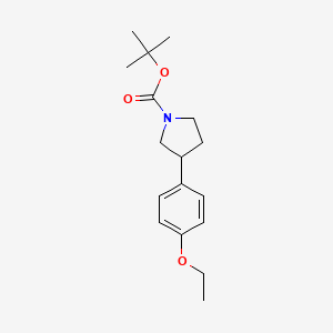 molecular formula C17H25NO3 B13677240 1-Boc-3-(4-ethoxyphenyl)pyrrolidine 