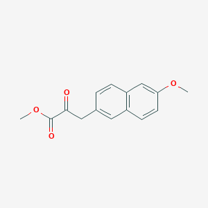 molecular formula C15H14O4 B13677244 Methyl 3-(6-Methoxy-2-naphthyl)-2-oxopropanoate 