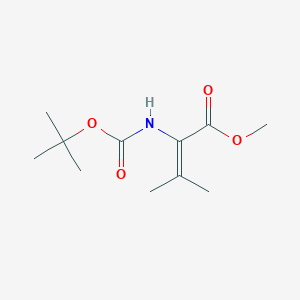 molecular formula C11H19NO4 B13677247 Methyl 2-(Boc-amino)-3-methyl-2-butenoate 