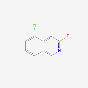 molecular formula C9H5ClFN B13677250 5-Chloro-3-fluoroisoquinoline 