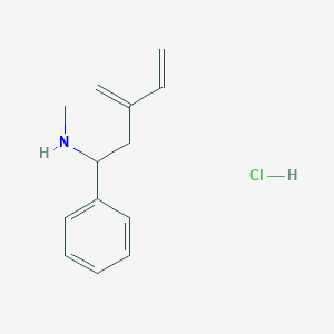 molecular formula C13H18ClN B1367727 N-methyl-3-methylene-1-phenyl-4-penten-1-amine hydrochloride 