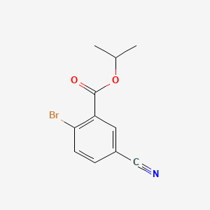 molecular formula C11H10BrNO2 B13677291 Isopropyl 2-Bromo-5-cyanobenzoate 