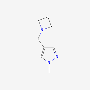 molecular formula C8H13N3 B13677292 4-(1-Azetidinylmethyl)-1-methyl-1H-pyrazole 