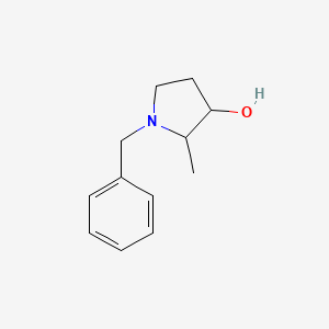 molecular formula C12H17NO B13677307 (2S,3R)-1-benzyl-2-methylpyrrolidin-3-ol 