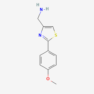 molecular formula C11H12N2OS B1367731 （2-(4-甲氧基苯基)噻唑-4-基）甲胺 CAS No. 857997-91-2