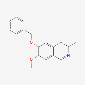 molecular formula C18H19NO2 B13677319 6-(Benzyloxy)-7-methoxy-3-methyl-3,4-dihydroisoquinoline 