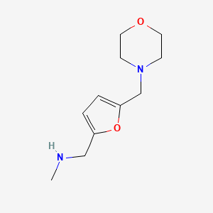 molecular formula C11H18N2O2 B1367733 N-甲基-{[5-(吗啉甲基)-2-呋喃基]甲基}胺 CAS No. 893741-66-7