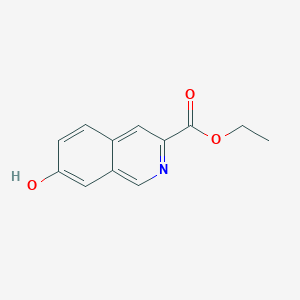 molecular formula C12H11NO3 B13677389 Ethyl 7-hydroxyisoquinoline-3-carboxylate 