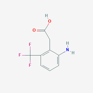 molecular formula C9H8F3NO2 B13677394 2-(2-Amino-6-(trifluoromethyl)phenyl)acetic acid 