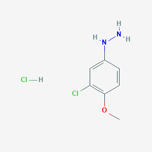 molecular formula C7H10Cl2N2O B1367740 (3-Chloro-4-methoxyphenyl)hydrazine hydrochloride CAS No. 54812-55-4