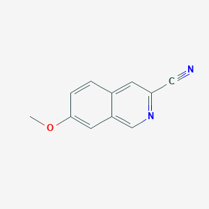 molecular formula C11H8N2O B13677411 7-Methoxyisoquinoline-3-carbonitrile 