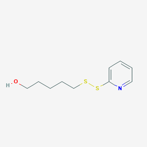 molecular formula C10H15NOS2 B13677419 5-(2-Pyridyldisulfanyl)-1-pentanol 