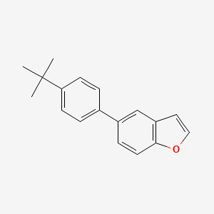 molecular formula C18H18O B13677427 5-[4-(tert-Butyl)phenyl]benzofuran 