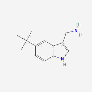 molecular formula C13H18N2 B13677437 (5-(tert-Butyl)-1H-indol-3-yl)methanamine 