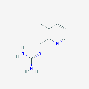 molecular formula C8H12N4 B13677462 1-[(3-Methyl-2-pyridyl)methyl]guanidine 