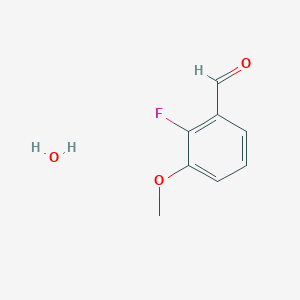 molecular formula C8H9FO3 B13677474 2-Fluoro-3-methoxybenzaldehyde hydrate 