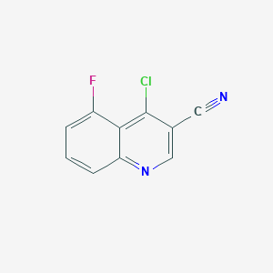 molecular formula C10H4ClFN2 B13677536 4-Chloro-5-fluoroquinoline-3-carbonitrile 