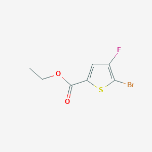 molecular formula C7H6BrFO2S B13677556 Ethyl 5-bromo-4-fluorothiophene-2-carboxylate 