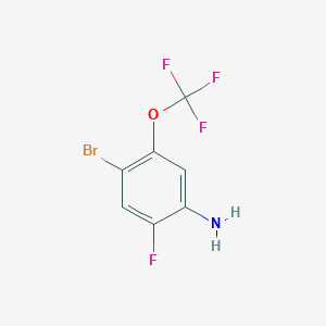 molecular formula C7H4BrF4NO B1367756 4-溴-2-氟-5-(三氟甲氧基)苯胺 CAS No. 116367-67-0