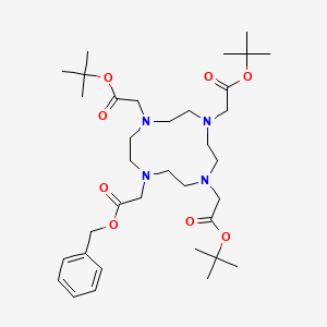 molecular formula C35H58N4O8 B13677567 Benzyl 2-[4,7,10-tris[2-[(2-methylpropan-2-yl)oxy]-2-oxoethyl]-1,4,7,10-tetrazacyclododec-1-yl]acetate 