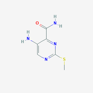 5-Amino-2-(methylthio)pyrimidine-4-carboxamide