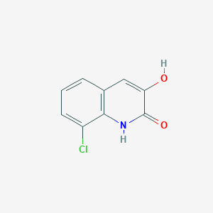 molecular formula C9H6ClNO2 B13677632 8-Chloro-3-hydroxyquinolin-2(1H)-one 