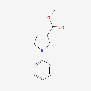 molecular formula C12H15NO2 B1367764 1-Phenylpyrrolidine-3-carboxylic acid methyl ester 