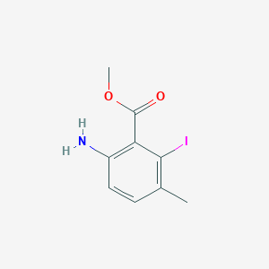 molecular formula C9H10INO2 B13677645 Methyl 6-amino-2-iodo-3-methylbenzoate 