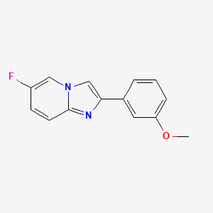 molecular formula C14H11FN2O B13677674 6-Fluoro-2-(3-methoxyphenyl)imidazo[1,2-a]pyridine 