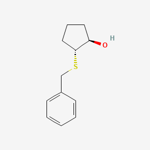 molecular formula C12H16OS B1367771 (1R,2R)-2-(benzylsulfanyl)cyclopentan-1-ol 
