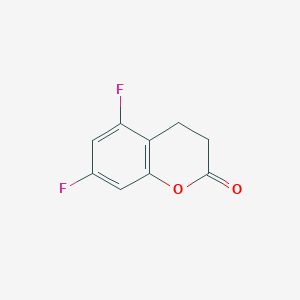 molecular formula C9H6F2O2 B13677714 5,7-Difluorochroman-2-one 