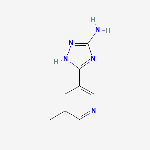 molecular formula C8H9N5 B13677724 5-Amino-3-(5-methyl-3-pyridyl)-1H-1,2,4-triazole 