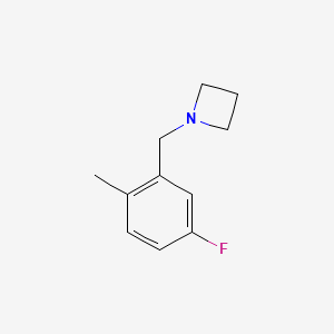 molecular formula C11H14FN B13677735 1-(5-Fluoro-2-methylbenzyl)azetidine 