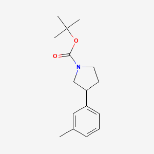 molecular formula C16H23NO2 B13677763 1-Boc-3-(m-tolyl)pyrrolidine 