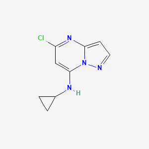 molecular formula C9H9ClN4 B13677774 5-chloro-N-cyclopropylpyrazolo[1,5-a]pyrimidin-7-amine 