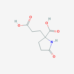 molecular formula C8H11NO5 B13677781 2-(2-Carboxyethyl)-5-oxopyrrolidine-2-carboxylic acid 