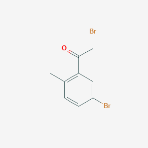 molecular formula C9H8Br2O B13677807 2-Bromo-1-(5-bromo-2-methylphenyl)ethanone 