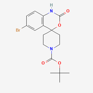 molecular formula C17H21BrN2O4 B13677813 tert-Butyl 6-bromo-2-oxo-1,2-dihydrospiro[benzo[d][1,3]oxazine-4,4'-piperidine]-1'-carboxylate 