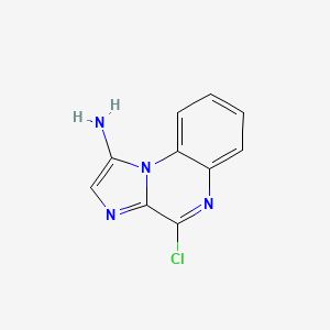 molecular formula C10H7ClN4 B13677864 4-Chloroimidazo[1,2-a]quinoxalin-1-amine 