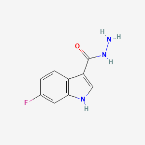 molecular formula C9H8FN3O B13677874 6-Fluoroindole-3-carbohydrazide 