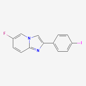 molecular formula C13H8FIN2 B13677915 6-Fluoro-2-(4-iodophenyl)imidazo[1,2-a]pyridine 