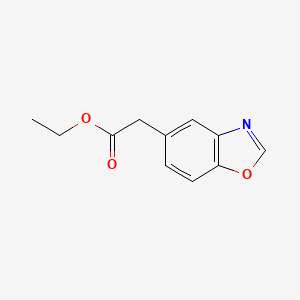 molecular formula C11H11NO3 B13677919 Ethyl 2-(benzo[d]oxazol-5-yl)acetate 