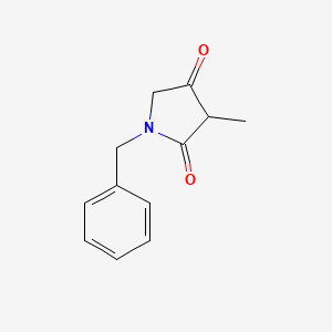 molecular formula C12H13NO2 B13677926 1-Benzyl-3-methylpyrrolidine-2,4-dione 