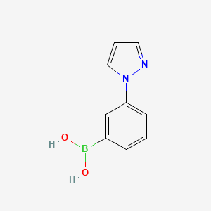 molecular formula C9H9BN2O2 B1367795 (3-(1H-吡唑-1-基)苯基)硼酸 CAS No. 476620-22-1